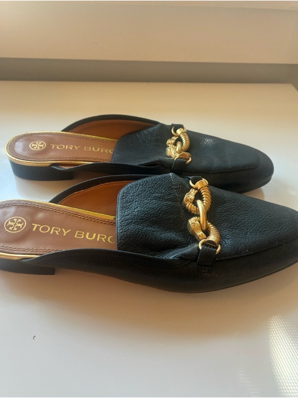 Tory Burch Black Leather Mule (8.5M)